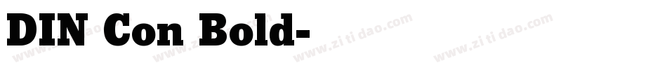 DIN Con Bold字体转换